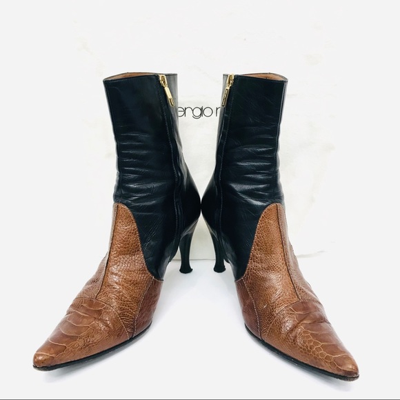 SERGIO ROSSI two tone boots - Picture 2 of 13